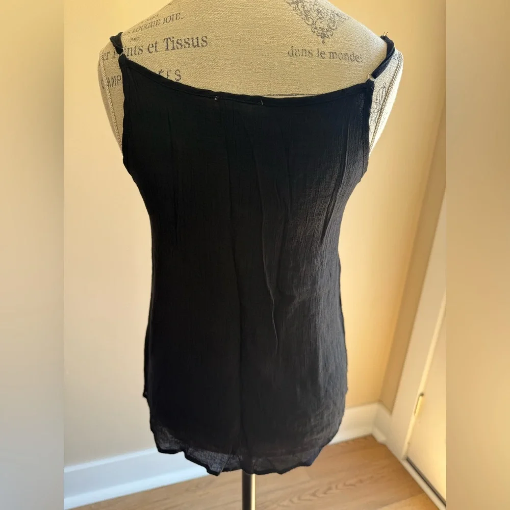 E&M Black Lace Trim Women's Tank